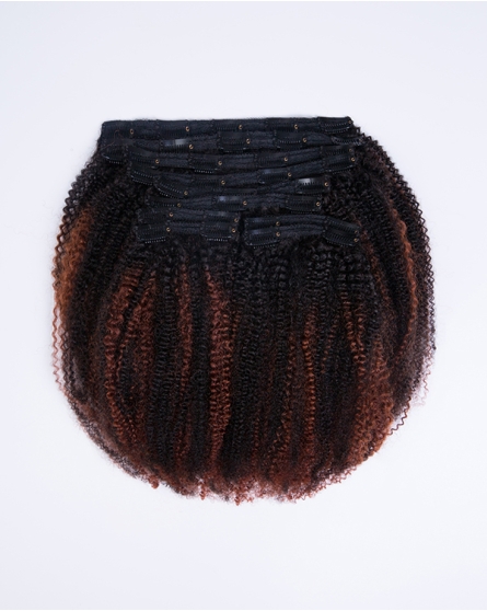 #33 Highlighted Kinky Clip-in Hair Extensions