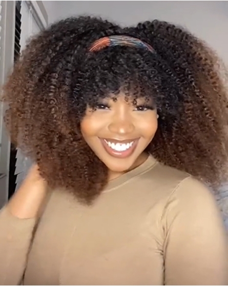 Brown Your Coils Ends Headband Wig