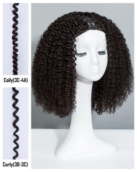 Coily & Curly Multi-Textured U part Wig
