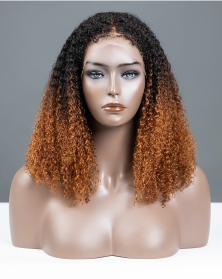 Golden Twilight Curly Wig With Kinky Edges