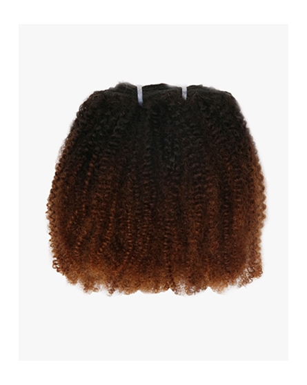 Ombre Colored Kinky Textured Wefted Hair